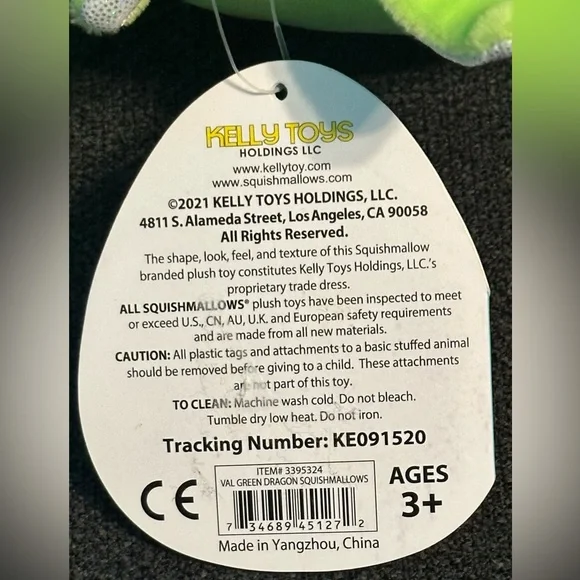 Squishmallows Desmund the Green Dragon 5” NWT - Picture 5 of 6